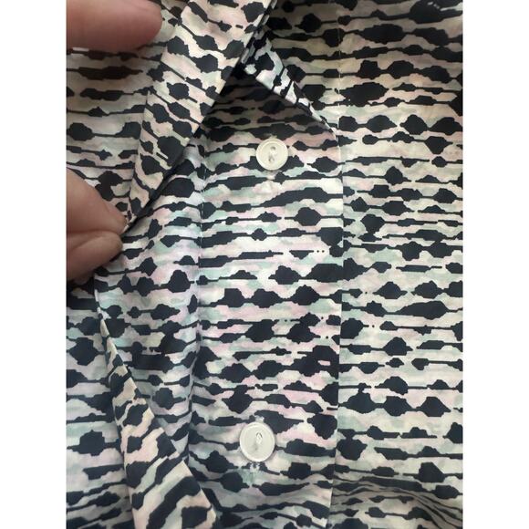 Cos | 100% Cotton Black + White Print Button Down Shirt | Size 2 - Picture 3 of 6